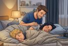 My husband said goodnight after…