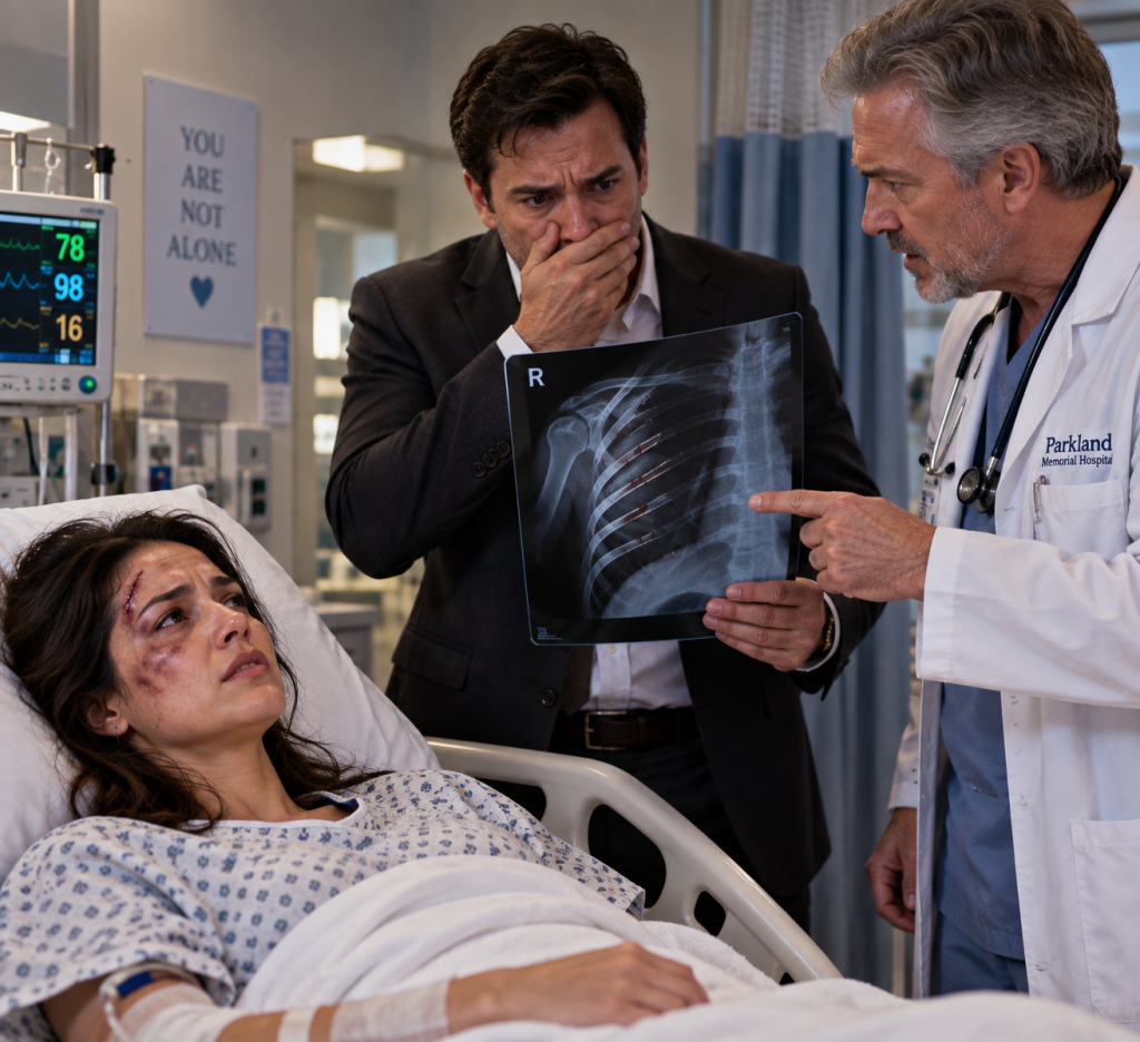 PART 1 – My Husband Told the Hospital I Had Fallen, Until the Doctor Beside My Bed Looked at Him and Knew Better