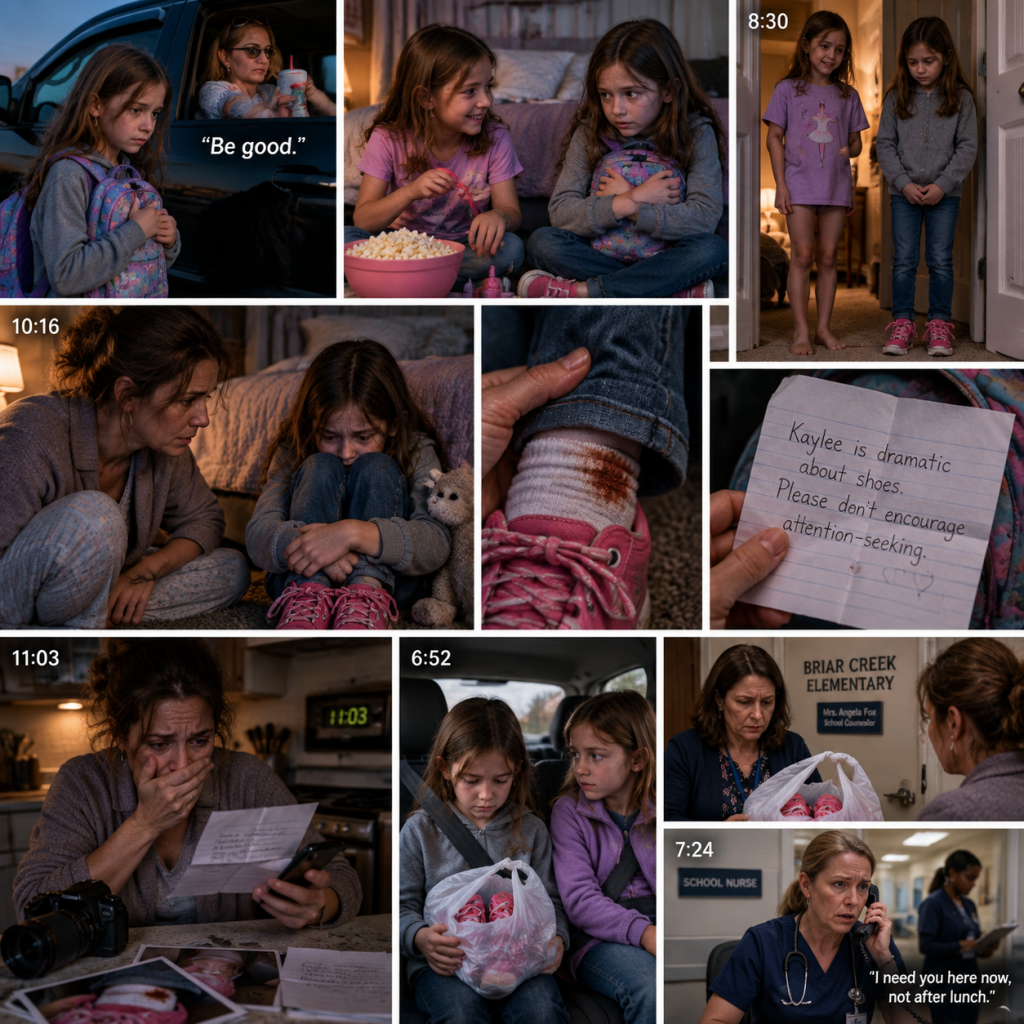 PART 1 – The Sleepover Began Normally Until Kaylee Wouldn’t Take Off the Pink Sneakers She Had Worn Inside All Evening